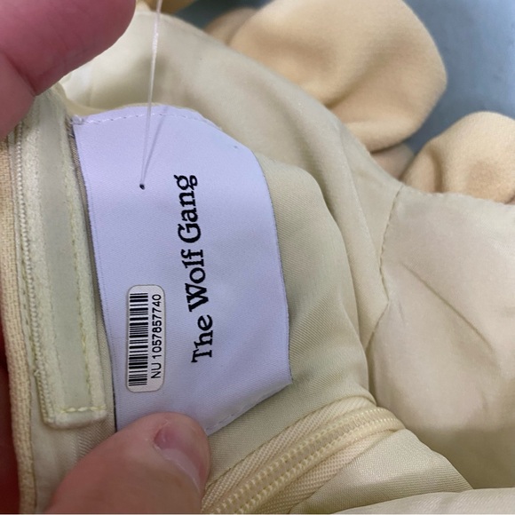 The Wolf Gang Flores Rose Floral Applique‎ Yellow One Shoulder Dress XS - Picture 11 of 11